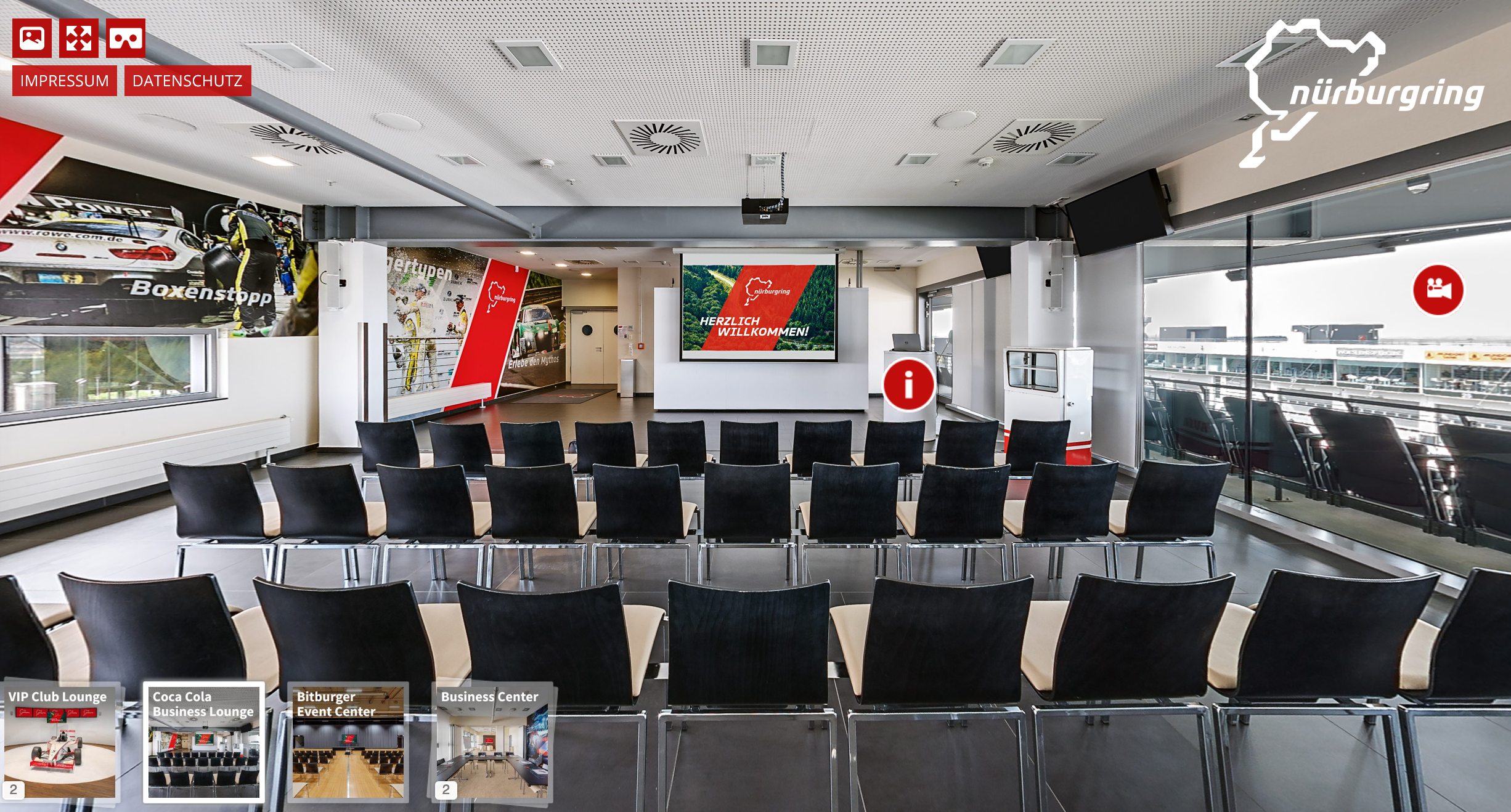 nürburgring virtueller rungang coca cola business lounge 