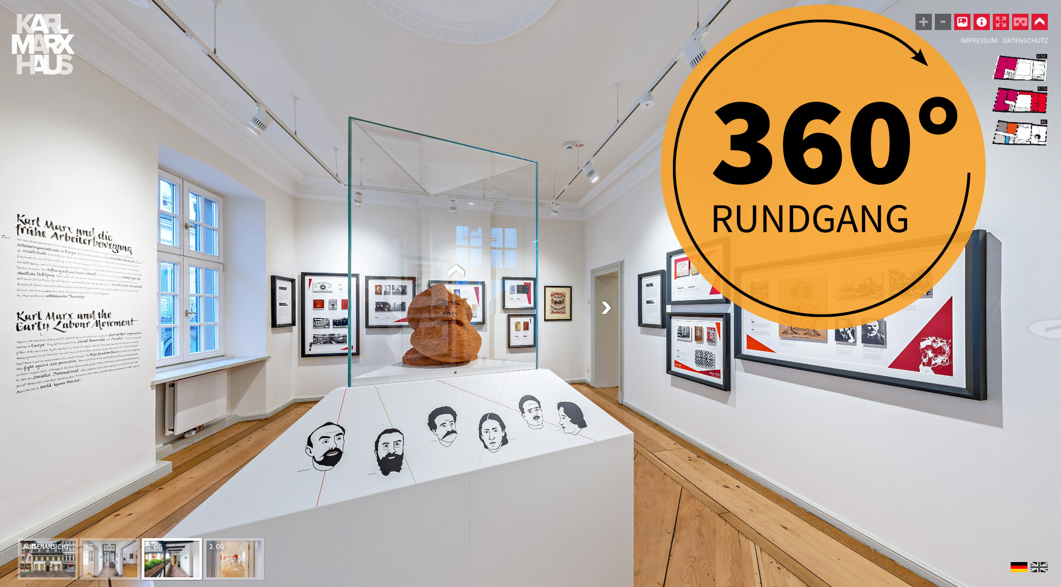 interaktiver 360º Rundgang Karl-Marx-Haus, Trier